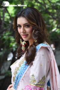 Actress Hansika Motwani smilingly poses for pictures