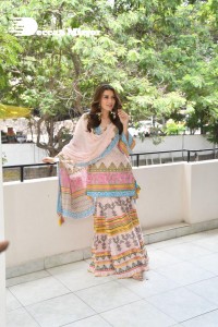 Actress Hansika Motwani smilingly poses for pictures