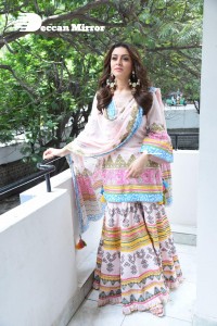 Actress Hansika Motwani smilingly poses for pictures