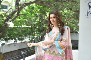Actress Hansika Motwani smilingly poses for pictures