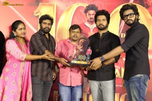 Hanuman 100 Days Celebrations attended by Teja Sajja, Prasanth Varma, and other cast and crew
