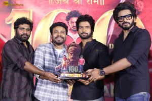 Hanuman 100 Days Celebrations attended by Teja Sajja, Prasanth Varma, and other cast and crew