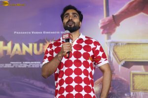 Hanuman 3D Press Meet attended by Teja Sajja, Amritha Aiyer, and Sai Dharam Tej