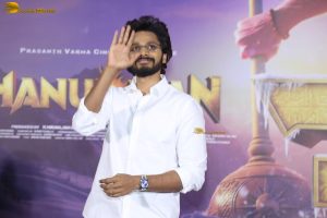 Hanuman 3D Press Meet attended by Teja Sajja, Amritha Aiyer, and Sai Dharam Tej