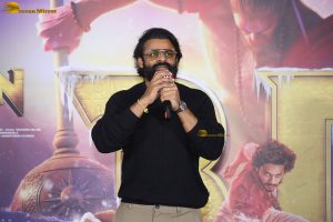 Hanuman 3D Press Meet attended by Teja Sajja, Amritha Aiyer, and Sai Dharam Tej