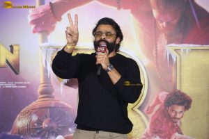 Hanuman 3D Press Meet attended by Teja Sajja, Amritha Aiyer, and Sai Dharam Tej