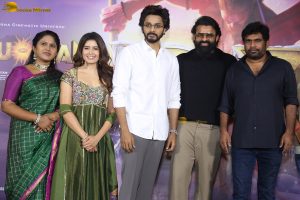 Hanuman 3D Press Meet attended by Teja Sajja, Amritha Aiyer, and Sai Dharam Tej