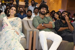 Hanuman Gratitude Meet attended by Teja Sajja, Amritha Aiyer, and Varalaxmi Sarathkumar