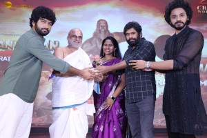 Hanuman Gratitude Meet attended by Teja Sajja, Amritha Aiyer, and Varalaxmi Sarathkumar