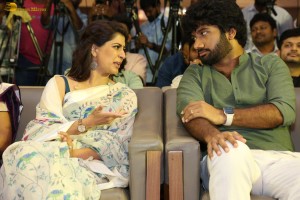 Hanuman Gratitude Meet attended by Teja Sajja, Amritha Aiyer, and Varalaxmi Sarathkumar