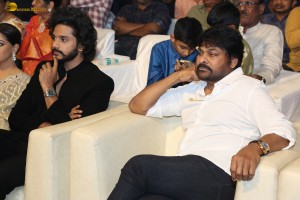 Hanuman Pre-Release Function attended by Teja Sajja, Amritha Aiyer, Varalaxmi Sarathkumar, and Chiranjeevi