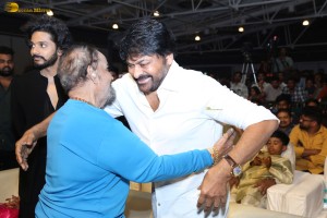 Hanuman Pre-Release Function attended by Teja Sajja, Amritha Aiyer, Varalaxmi Sarathkumar, and Chiranjeevi