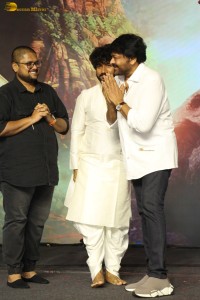 Hanuman Pre-Release Function attended by Teja Sajja, Amritha Aiyer, Varalaxmi Sarathkumar, and Chiranjeevi
