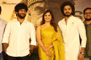 Hanuman Teaser Launch attended by Amritha Aiyer and Teja Sajja