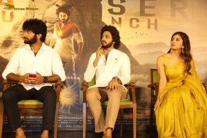 Hanuman Teaser Launch attended by Amritha Aiyer and Teja Sajja