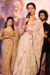 Hanuman Trailer Launch attended by Teja Sajja, Amritha Aiyer, Varalaxmi Sarathkumar, and others