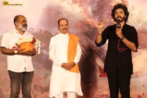 Hanuman Trailer Launch attended by Teja Sajja, Amritha Aiyer, Varalaxmi Sarathkumar, and others