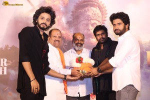 Hanuman Trailer Launch attended by Teja Sajja, Amritha Aiyer, Varalaxmi Sarathkumar, and others