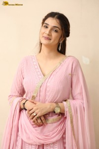 actress Hassini Sudhir ravishing in a pink dress