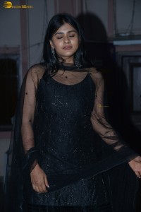 telugu actress Hebah Patel in a black salwar dress