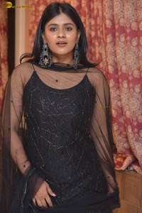 telugu actress Hebah Patel in a black salwar dress