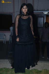 telugu actress Hebah Patel in a black salwar dress