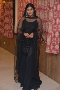 telugu actress Hebah Patel in a black salwar dress