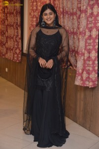 telugu actress Hebah Patel in a black salwar dress