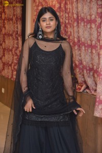 telugu actress Hebah Patel in a black salwar dress