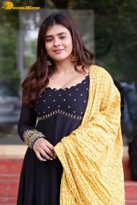 Actress Hebah Patel dressed in a black salwar kameez