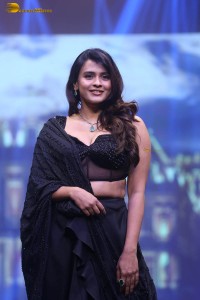 tollywood actress hebah patel ramp walk in a black lehenga choli
