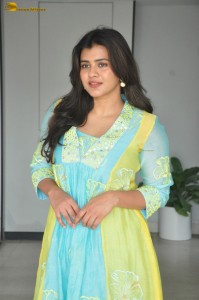 actress Hebah Patel sweet looks in a salwar dress