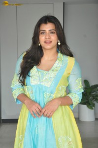 actress Hebah Patel sweet looks in a salwar dress