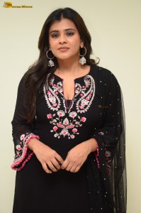 Actress Hebah Patel photoshoot in a black dress