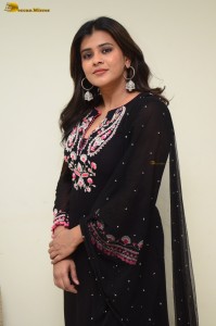 Actress Hebah Patel photoshoot in a black dress