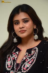 Actress Hebah Patel photoshoot in a black dress
