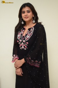 Actress Hebah Patel photoshoot in a black dress