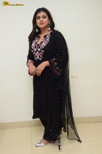 Actress Hebah Patel photoshoot in a black dress