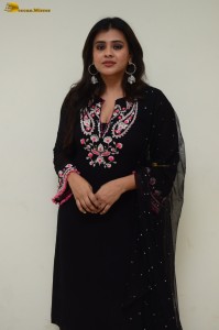 Actress Hebah Patel photoshoot in a black dress