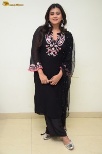 Actress Hebah Patel photoshoot in a black dress