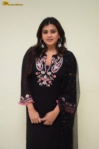 Actress Hebah Patel photoshoot in a black dress