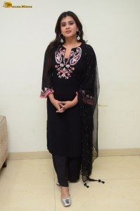 Actress Hebah Patel photoshoot in a black dress