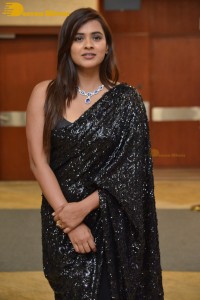 Telugu Actress Hebah Patel in a Black Saree