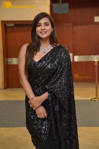 Telugu Actress Hebah Patel in a Black Saree