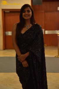 Telugu Actress Hebah Patel in a Black Saree