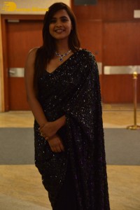 Telugu Actress Hebah Patel in a Black Saree