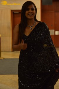 Telugu Actress Hebah Patel in a Black Saree