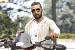 Hebbuli Working Stills including the lead actors Kiccha Sudeep and Amala Paul