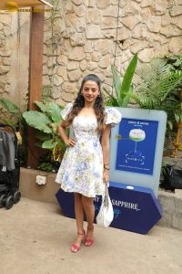 actress helly shah cute in a frock sort of dress