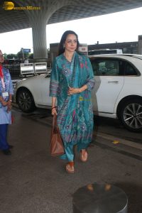 bollywood actress Hema Malini beautiful in a green salwar dress